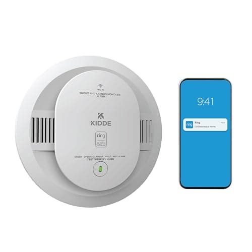 Kidde Smart Smoke & CO Detector with Ring (AA Battery, RGCUDR-RW)