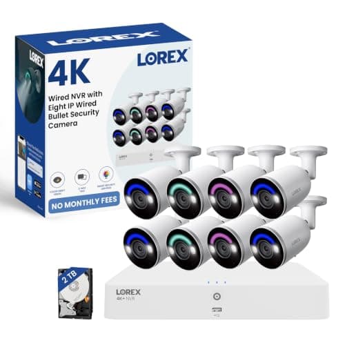 Lorex 4K+ 8-Camera 2TB Wired PoE NVR System